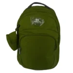 Exsport 2526601 olive green 4 zippers backpack