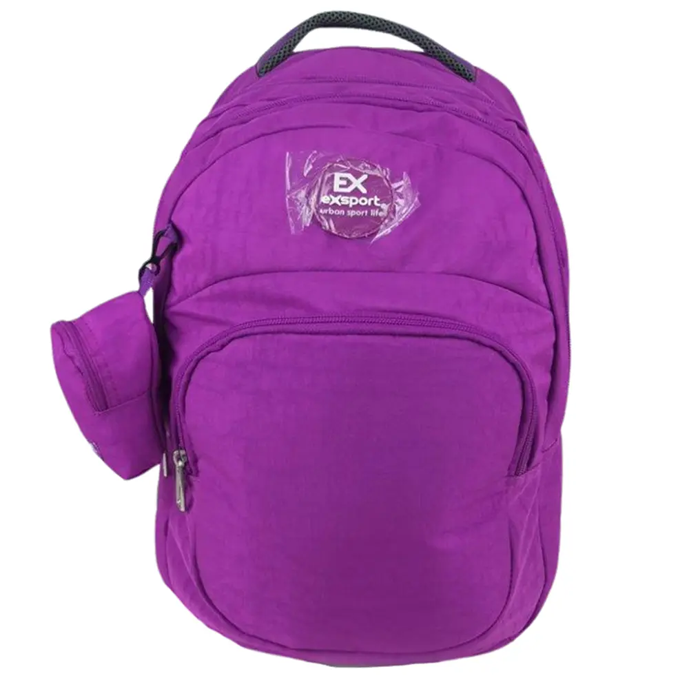 Exsport 2526601 purple 4 zippers backpack