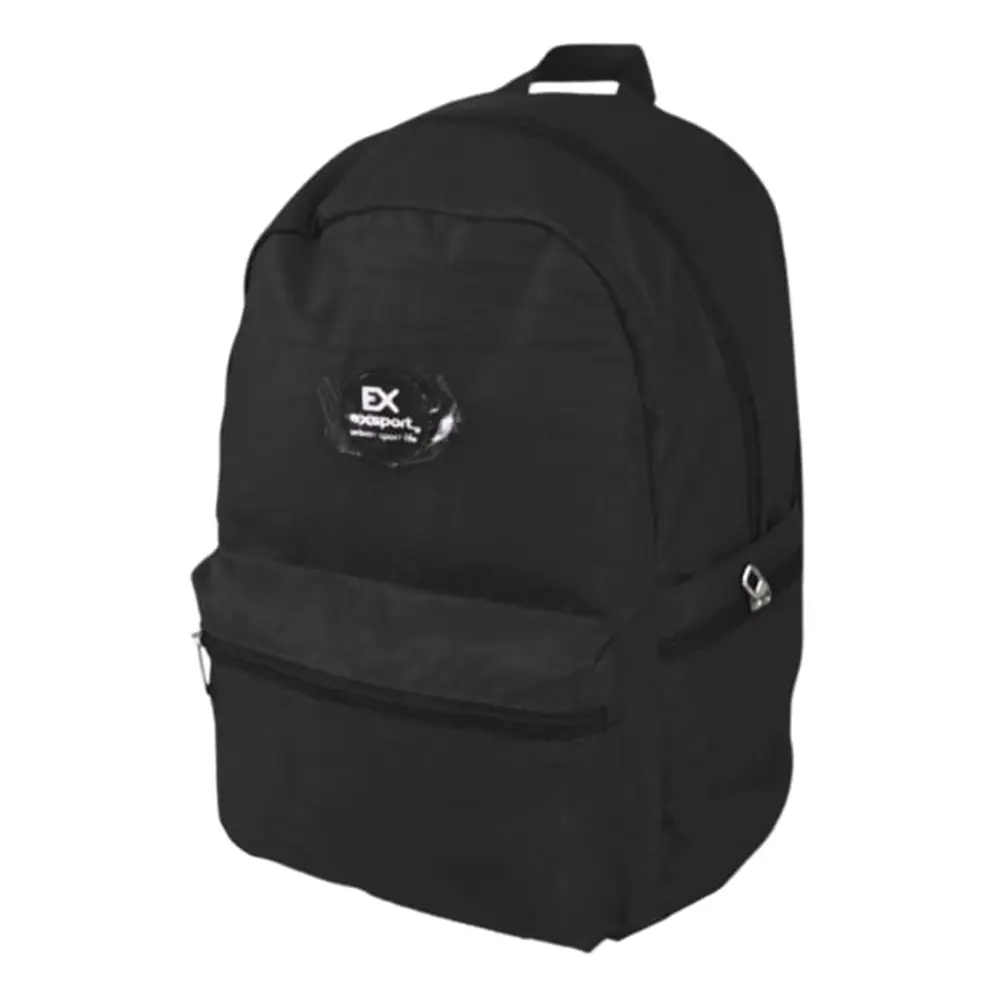 Exsport-2526603-Black-2-Zippers-Backpack Exsport 2526603 black 2 zippers backpack