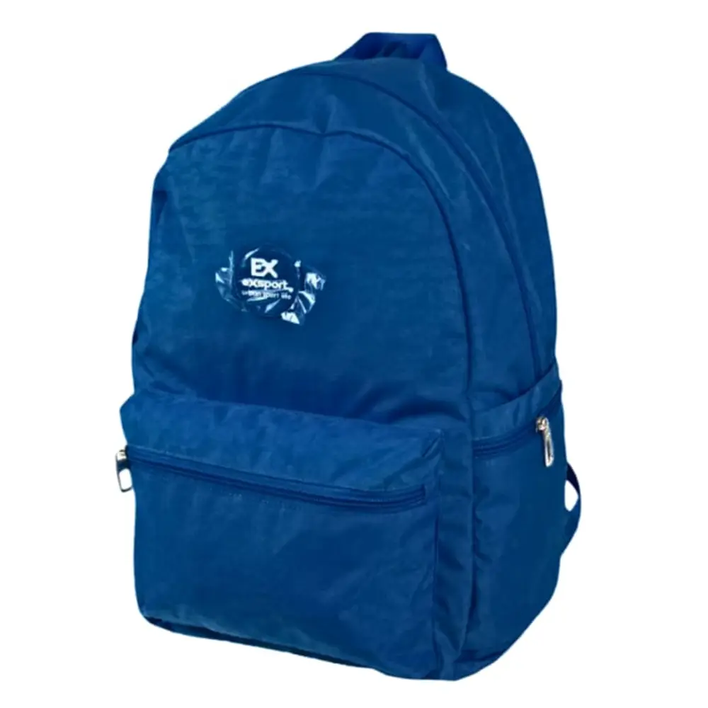 Exsport 2526603 navy blue2 zippers backpack
