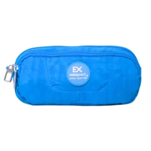 Exsport 2526608 blue 2 zippers pencil case