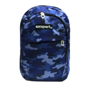 Exsport 2526902 blue camo 4 zippers backpack
