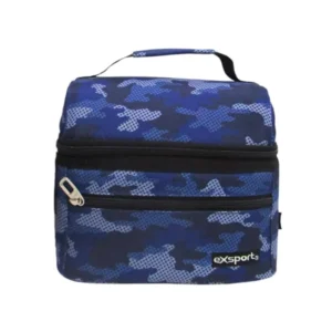 Exsport 2526903 blue camo 2 zippers lunch bag