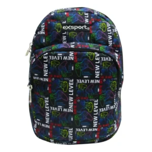 Exsport 2526912 gaming design 4 zippes black backpack