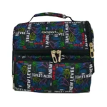 Exsport 2526914 gaming design 2 zippers lunch bag with front pocket