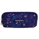 Exsport 2526916 space design 2 zippers purple pencil case