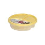 Freshlife 700ml 3 devided round yellow storage box