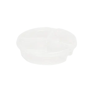 Freshlife 700ml 3 devided round yellow storage box1