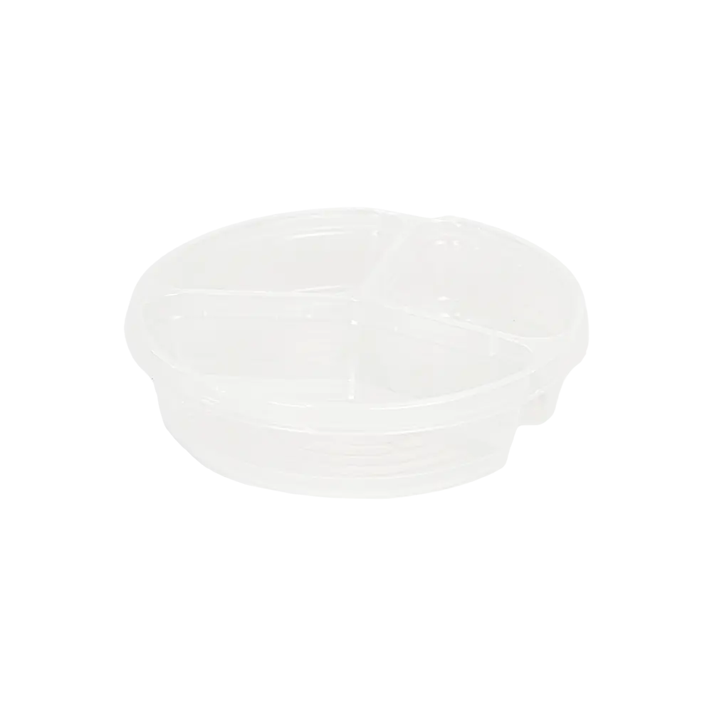 Freshlife 700ml 3 devided round yellow storage box1