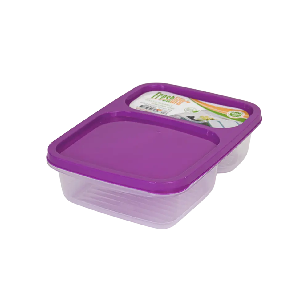 Freshlife 800ml 2 devided purple storage box