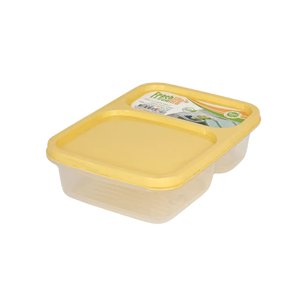 Freshlife-800ml-2-Devided-Yellow-Storage-Box Freshlife 800ml 2 devided yellow storage box