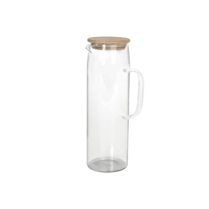 Glass 1.5l jug with wooden lid