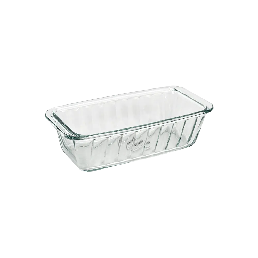 Glass 11.5x25x6cm pyrex ribbed design cake mold