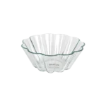 Glass 20x10cm flower shaped pyrex oven bowl