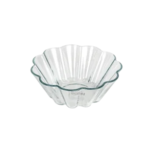 Glass 20x10cm flower shaped pyrex oven bowl1