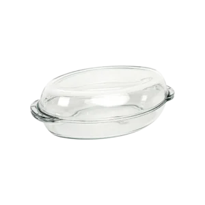 Glass 2pcs pyrex 35x16x10cm oval shaped oven dish
