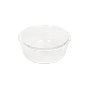 Glass 3pcs round storage box set with aqua lid1