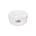 Glass 3pcs round storage box set with colored lid1