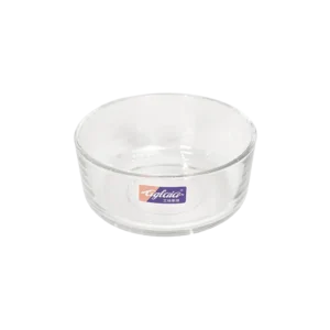 Glass 3pcs round storage box set with colored lid1