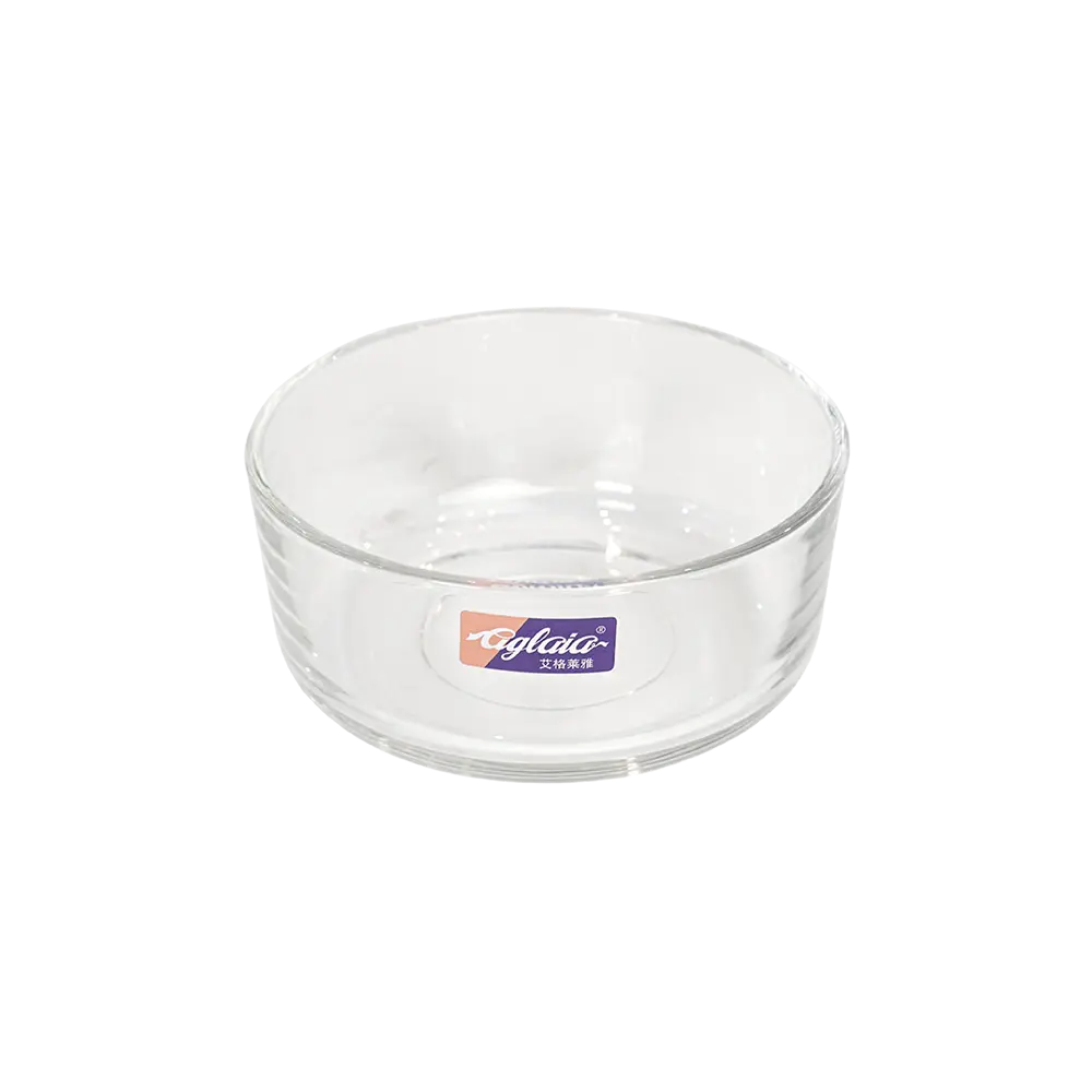 Glass 3pcs round storage box set with colored lid1