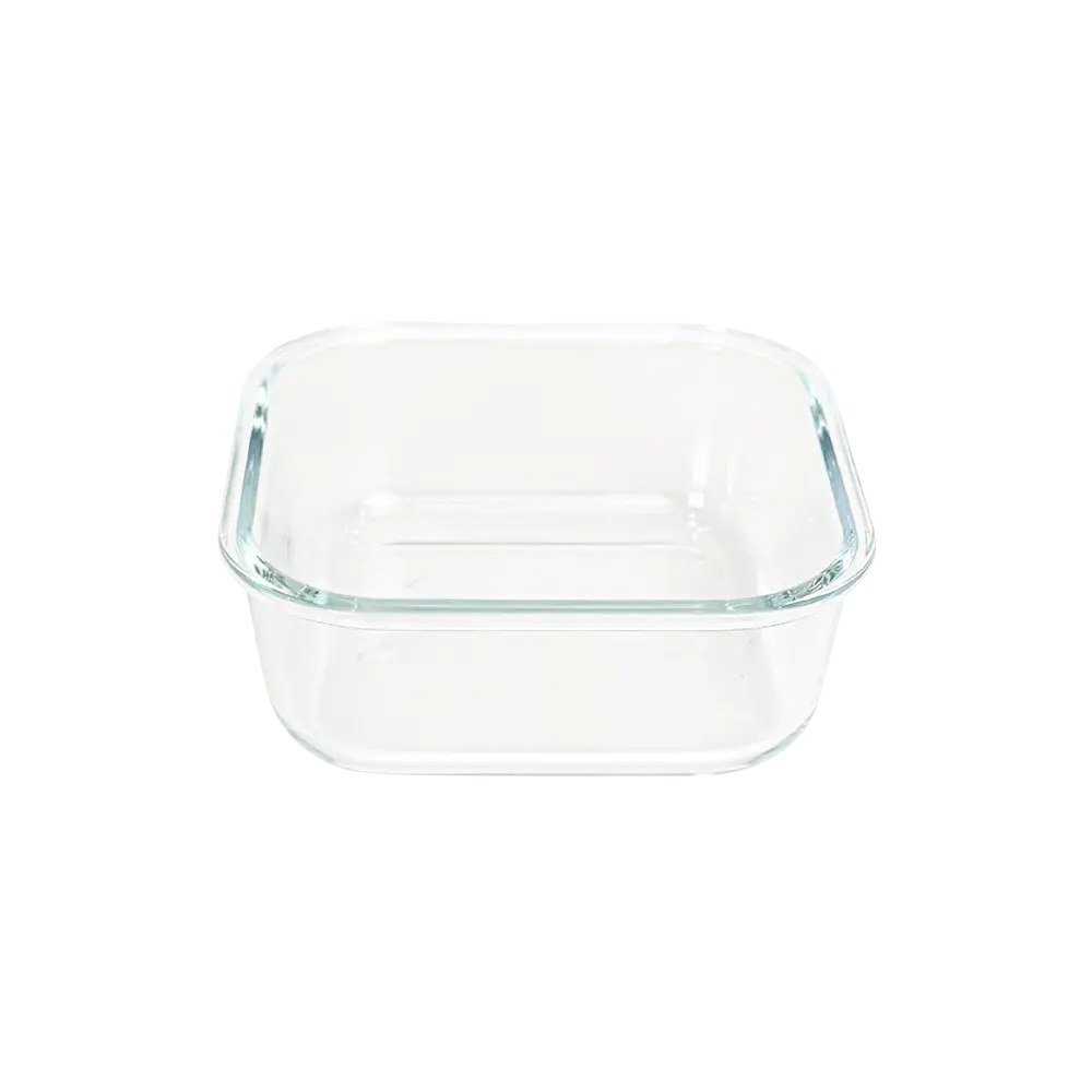 Glass 5pcs squared storage box set with wooden lid1