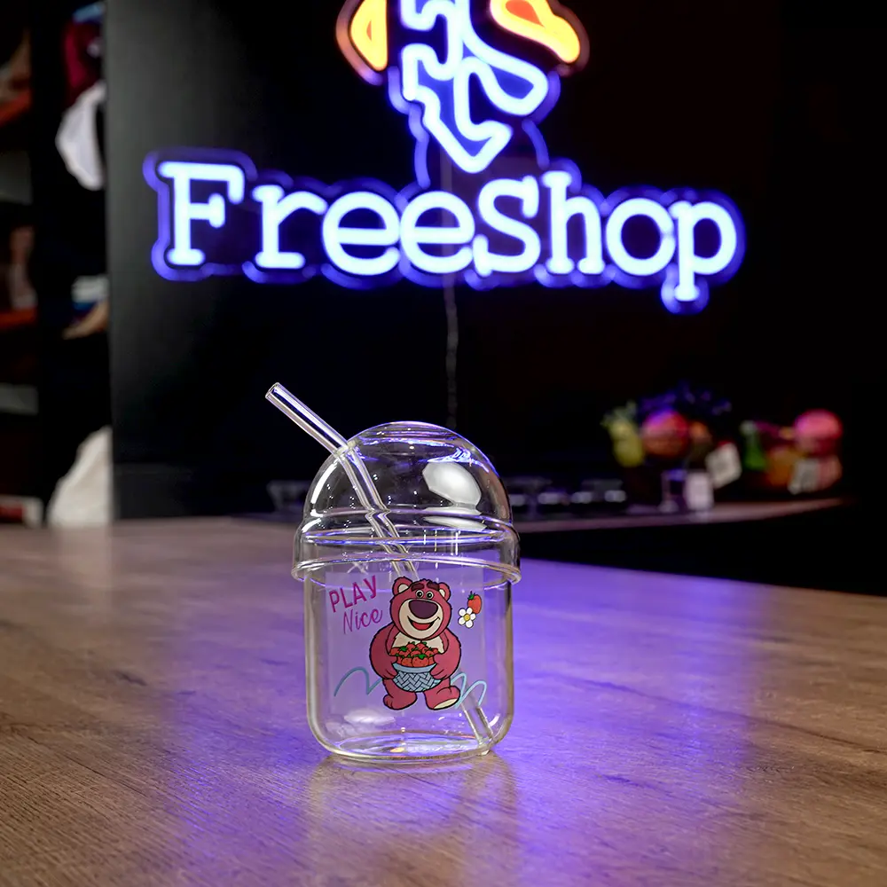 Glass-Bear-Design-Mug-with-Glass-Lid-&-Straw1 Glass bear design mug with glass lid & straw1