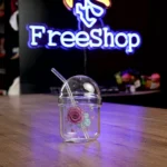 Glass-Flower-Design-Mug-with-Glass-Lid-&-Straw1 Glass flower design mug with glass lid & straw1