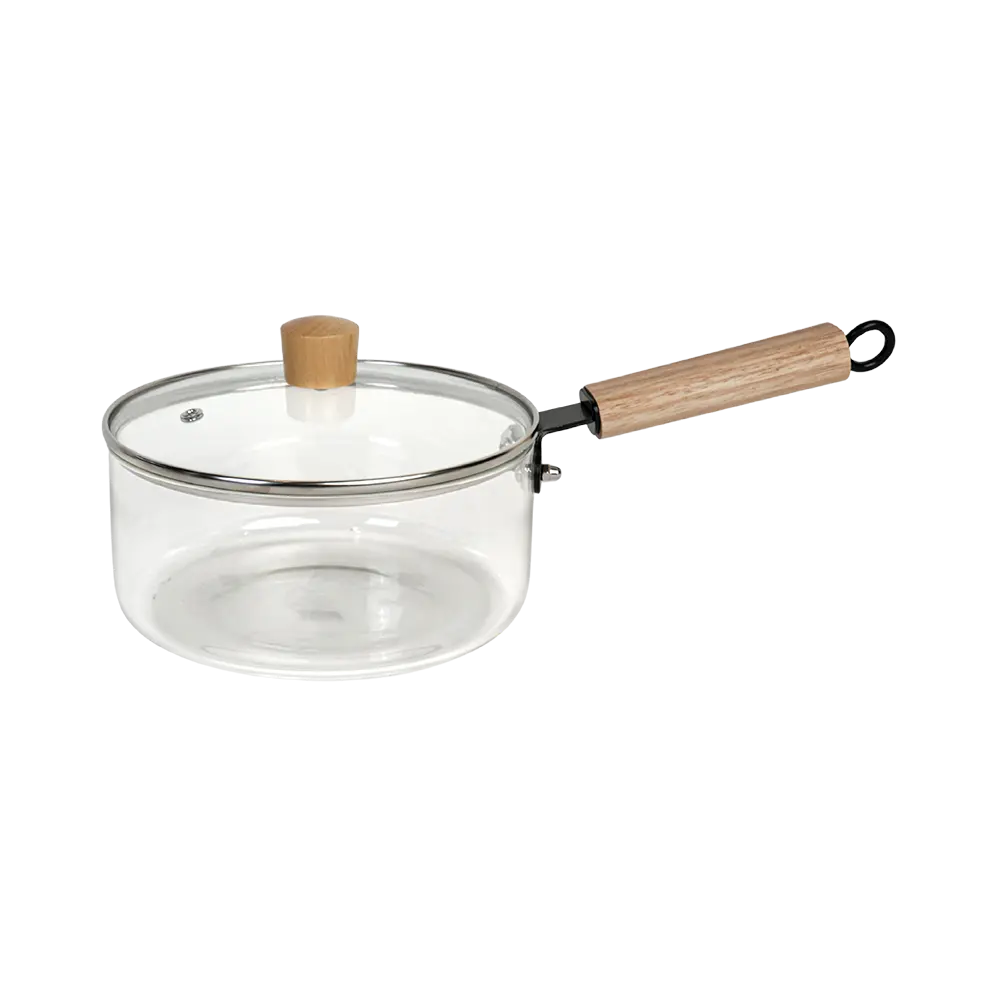 Glass-Transparent-Medium-Casserole-with-Wooden-Handle Glass transparent medium casserole with wooden handle