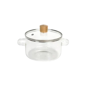 Glass transparent small cooking pot