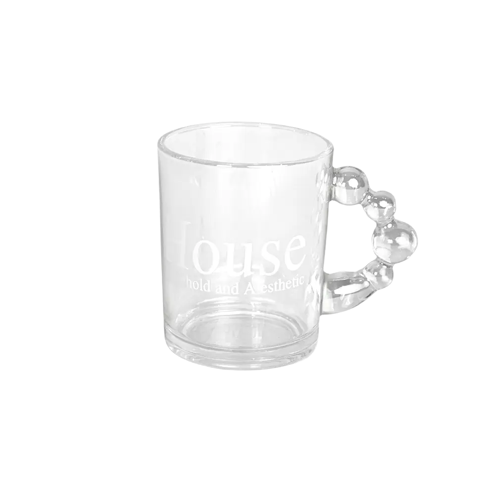 Glass-Transparet-Mug-with-Bubble-Handle Glass transparet mug with bubble handle