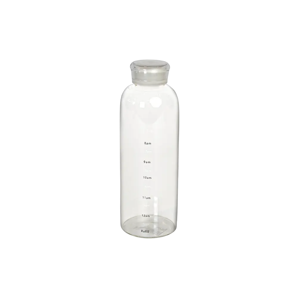 Glass-Transperent-Water-Bottle-with-Lid Glass transperent water bottle with lid
