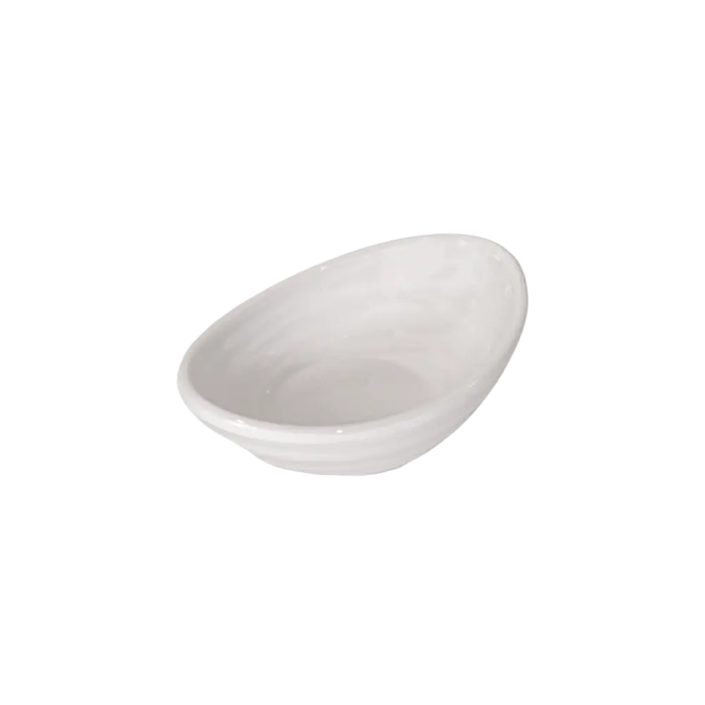 Melamine 10.5x6.8x3.3cm white oval sauces2