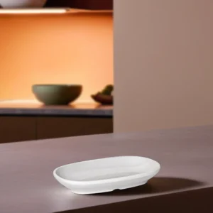 Melamine 12x7cm white small oval plate1