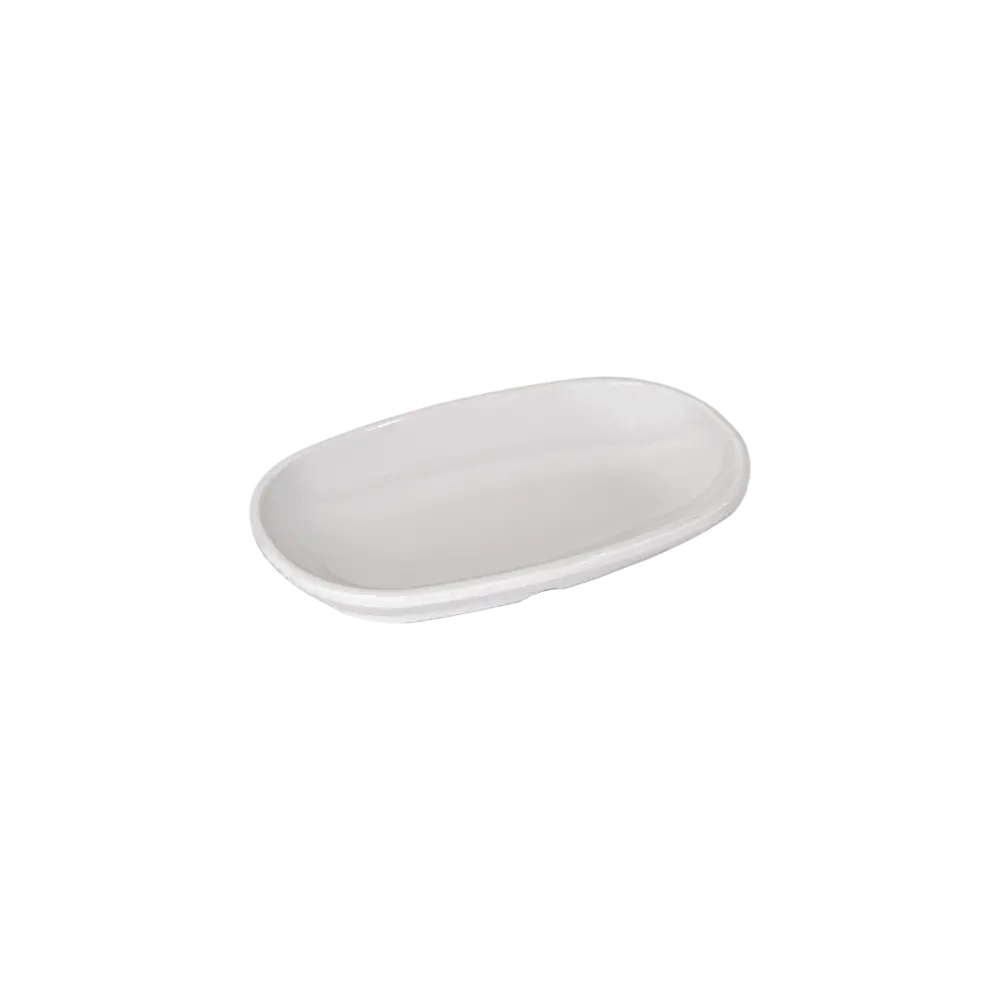 Melamine 12x7cm white small oval plate2