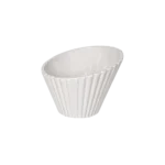 Melamine 17x8.5cm white effected elliptic bowl