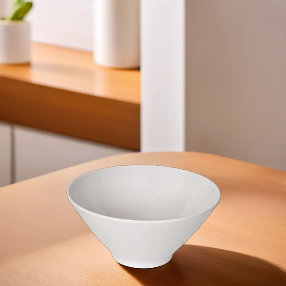 Melamine 17x9.5cm white salad bowl1