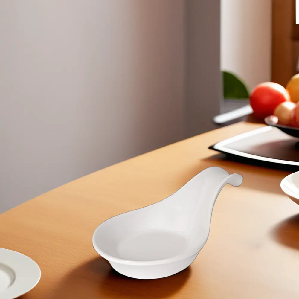 Melamine 19x9.5x5.5cm white spoon plate1