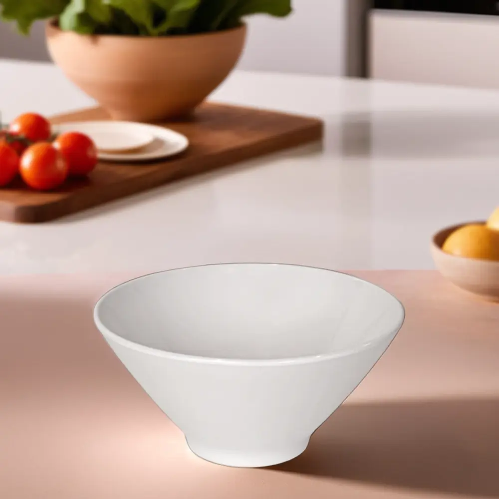 Melamine 20x10.5cm white salad bowl1