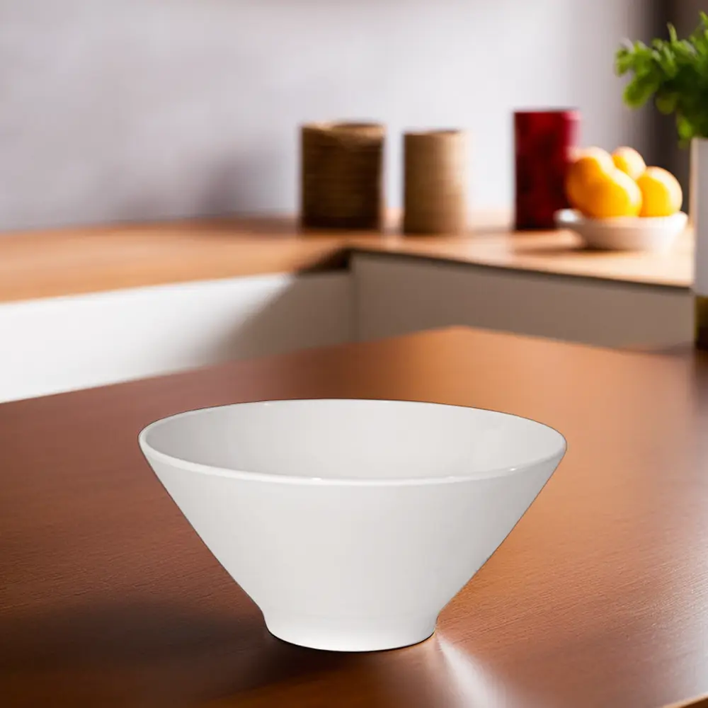 Melamine 23x12cm white salad bowl1