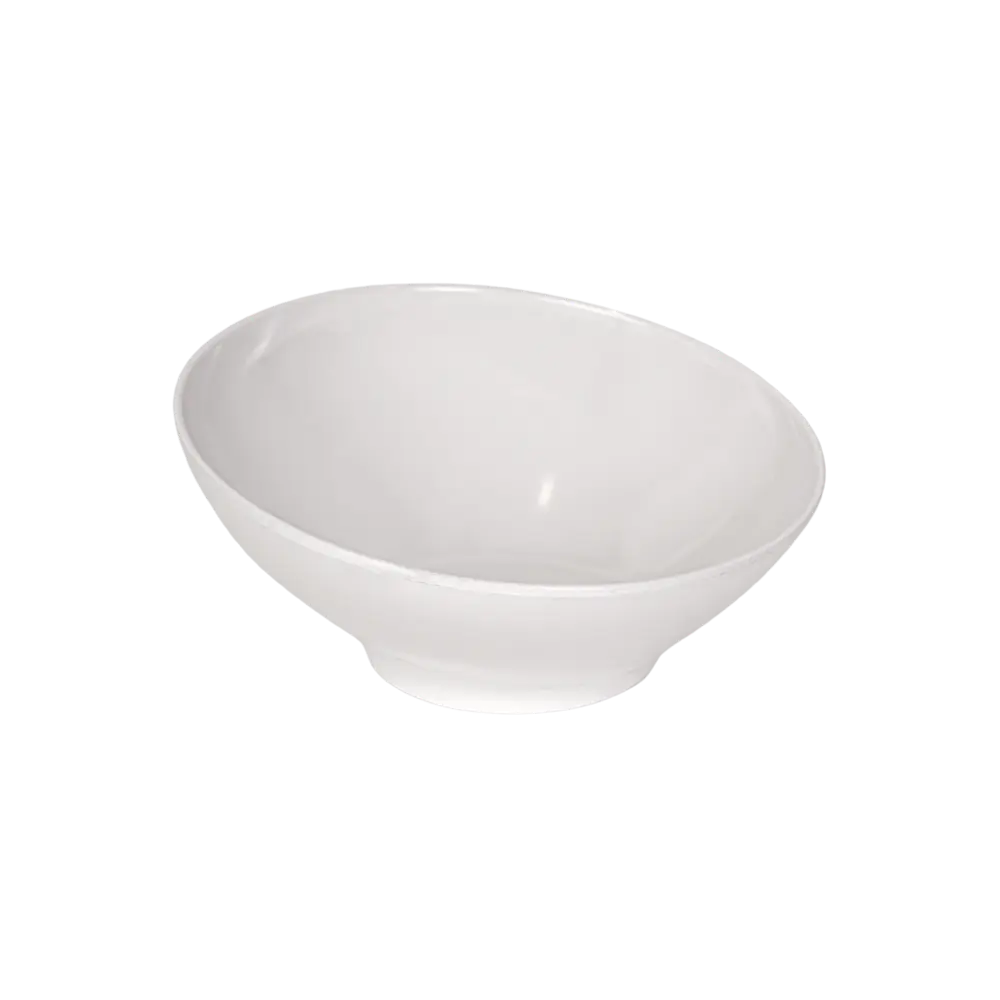 Melamine 23x12cm white serving elliptic bowl
