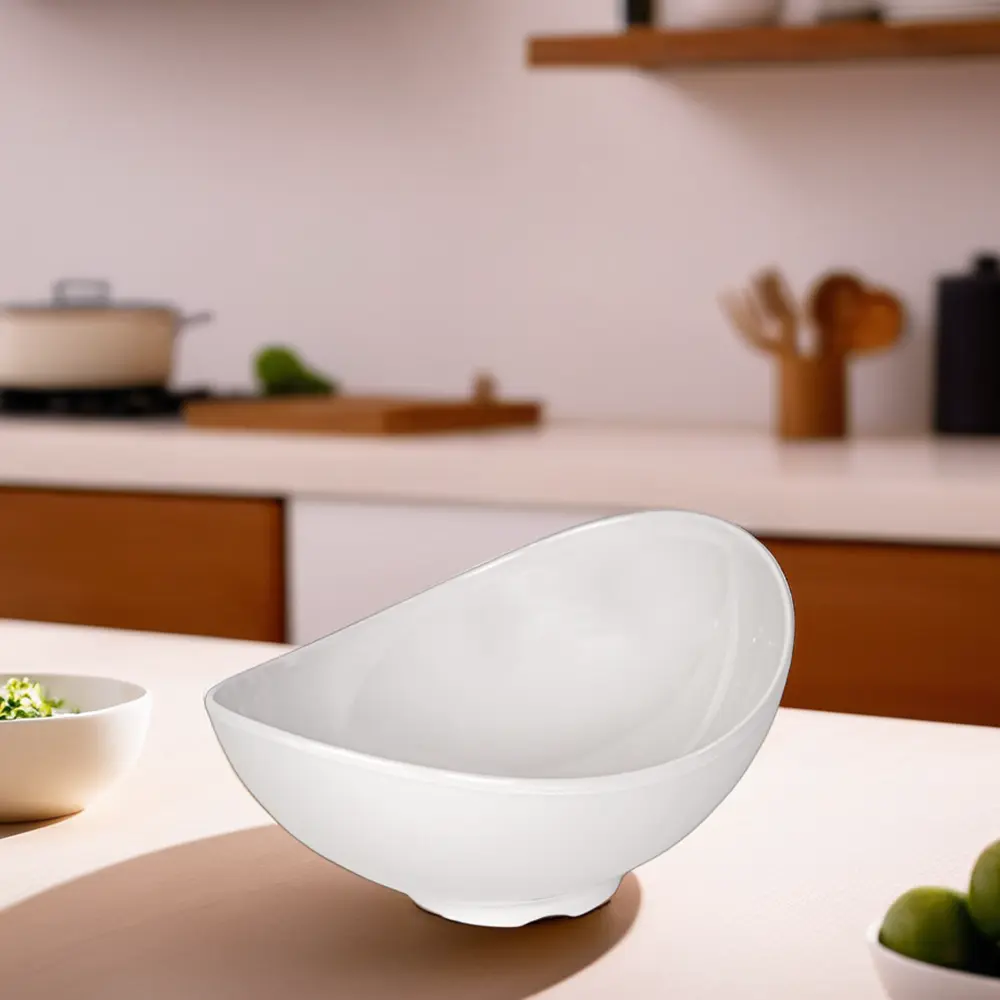 Melamine 35.5x28x17.5cm white serving bowl1