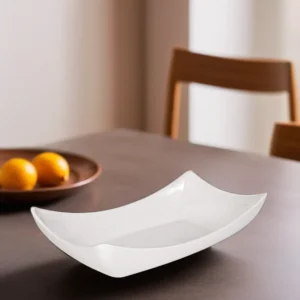 Melamine 47x26x11cm white serving buffet bowl1