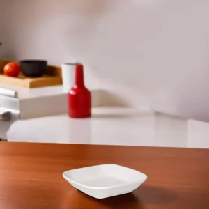 Melamine 9x9cm white small nut plate1