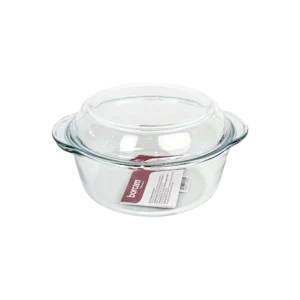 Pasabahce 2pcs glass 18x12cm pyrex round oven dish