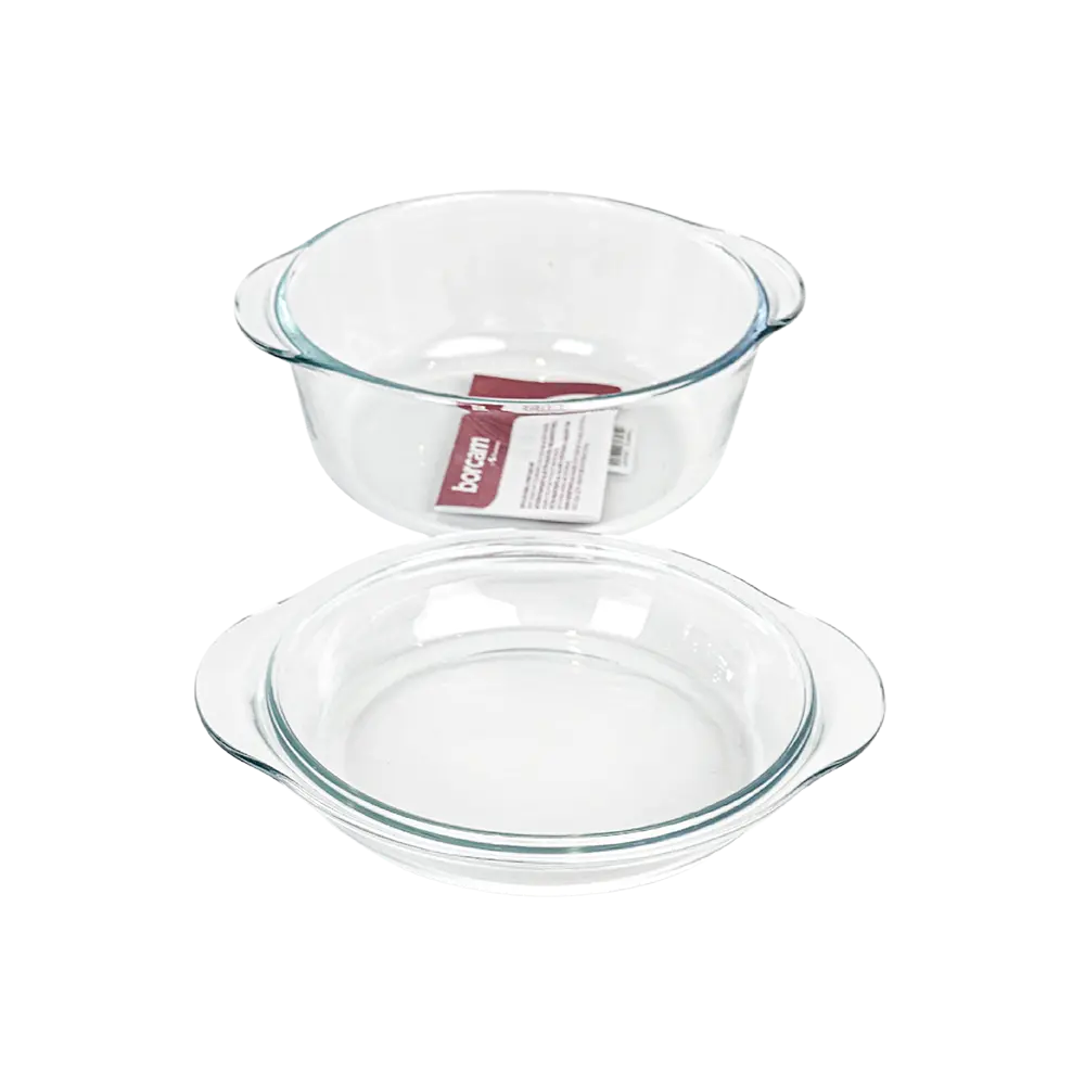 Pasabahce 2pcs glass 18x12cm pyrex round oven dish1