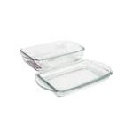 Pasabahce-35x20x13cm-Glass-2pcs-Pyrex-Rectangular-Shaped-Oven-Dish1 Pasabahce 35x20x13cm glass 2pcs pyrex rectangular shaped oven dish1