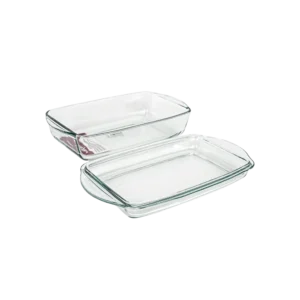 Pasabahce 35x20x13cm glass 2pcs pyrex rectangular shaped oven dish1