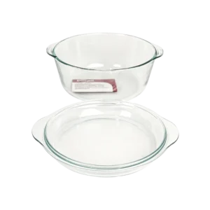 Pasabahce glass 2pcs pyrex 24x12cm round oven dish1