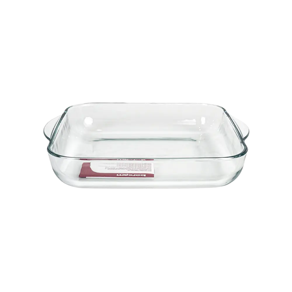 Pasabahce glass 30x6cm square pyrex oven dish with red lid1