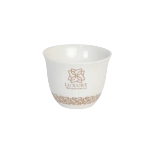 Porcelain 12pcs luxury design white coffee cups